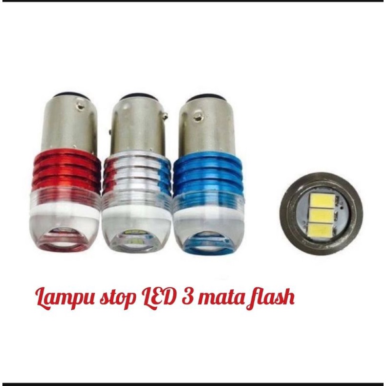 LAMPU STOP LED 3 MATA FLASH MODEL SENTER