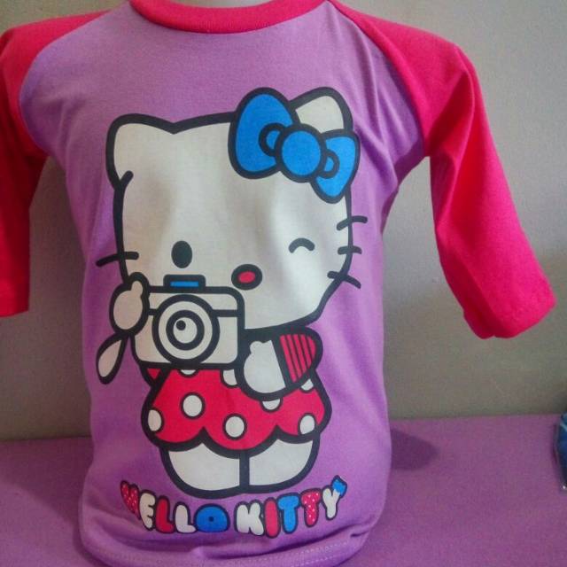 Kaos anak kartun lengan 3/4-1