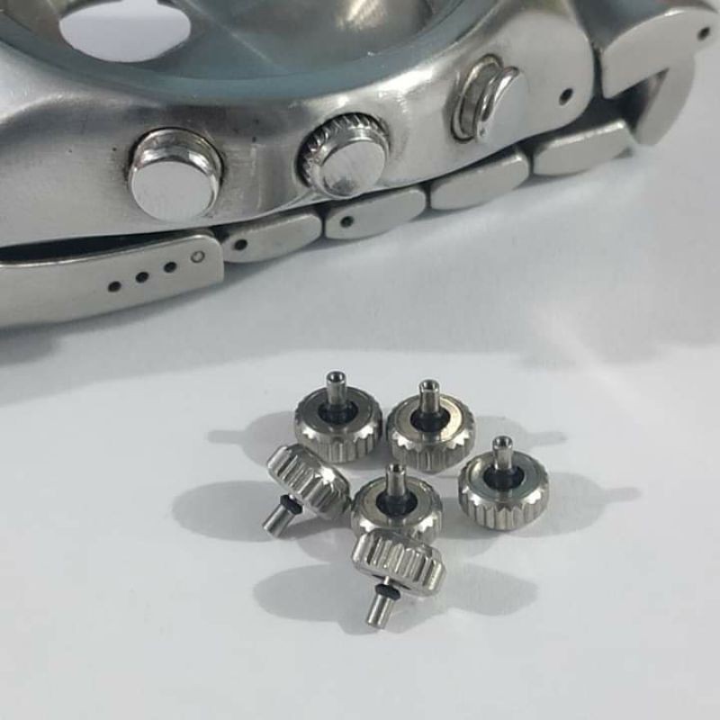 Knop crown Swatch irony stainless steel waterproof silver