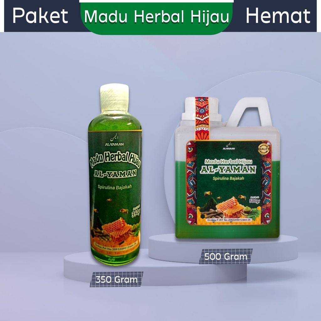 Al-Yaman Paket Hemat Madu Herbal Spirulina Bajakah Untuk Kesehatan Lambung dan mengasi penyakit maag asam lambung gerd