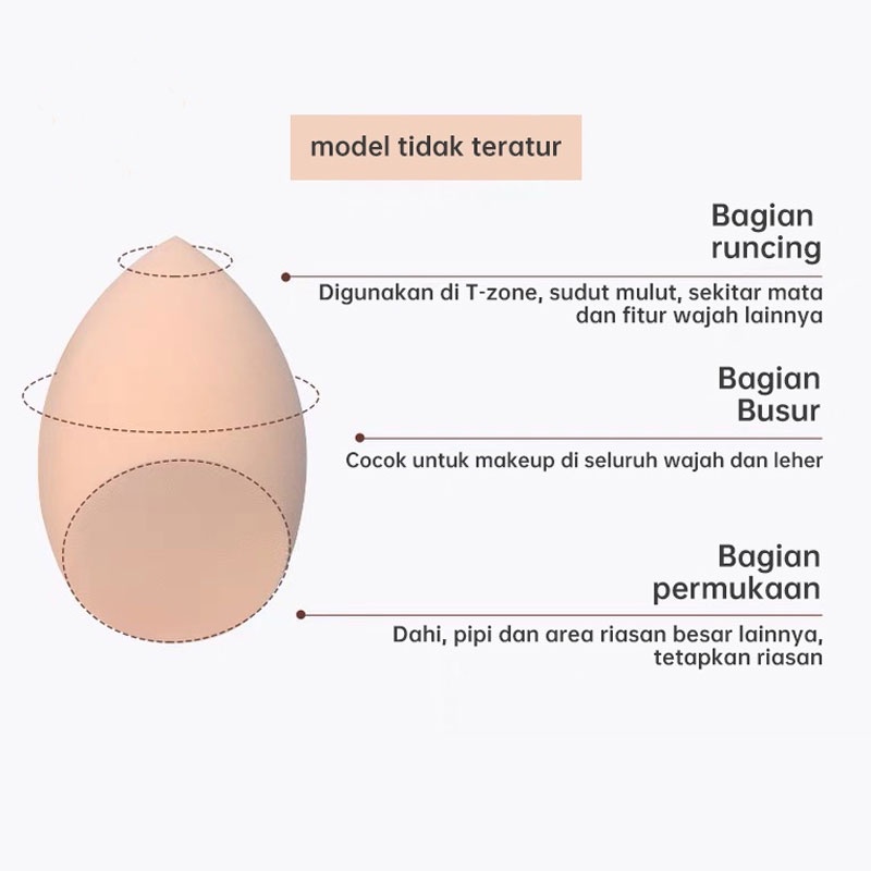 Make Up Sponge Puff spons tetesan air Rias kecantikan telur Basah dan kering