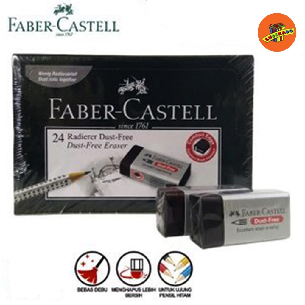 MAKASSAR! FABER CASTELL ERASER 187299 KECIL  - Penghapus Kecil