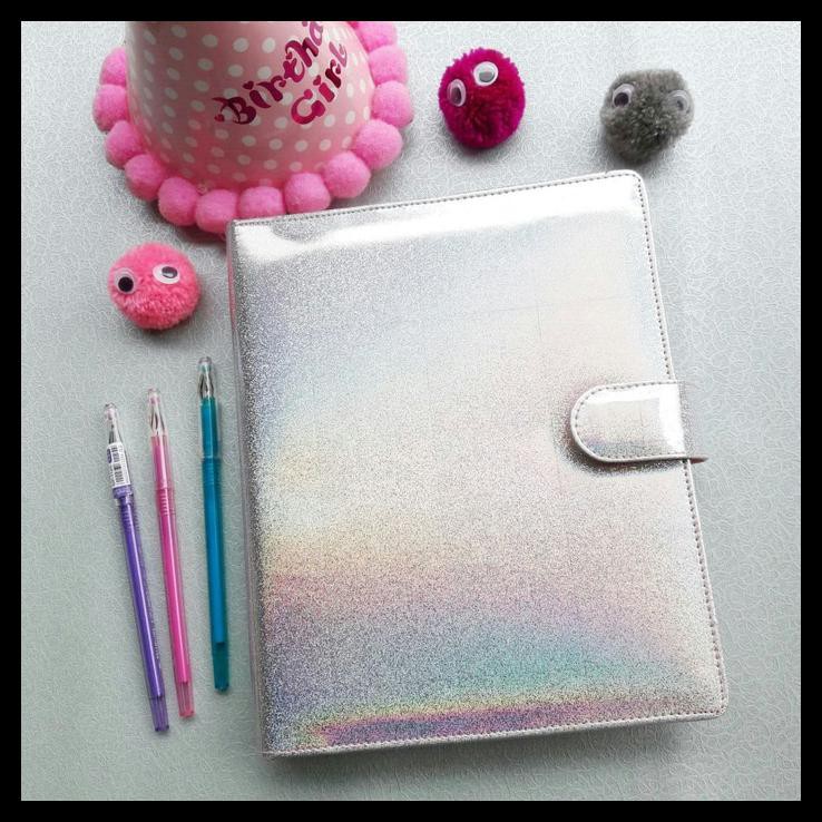 

(Produk Baru!!) Binder Printing Hologram Silver B5 26 Ring Crable Stationery !