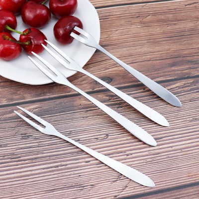 (SNAPCORNER)Garpu Buah Stainless Steel Kecil Mini Alat Tusukan Makan Kue Fruit Fork Murah Serbaguna