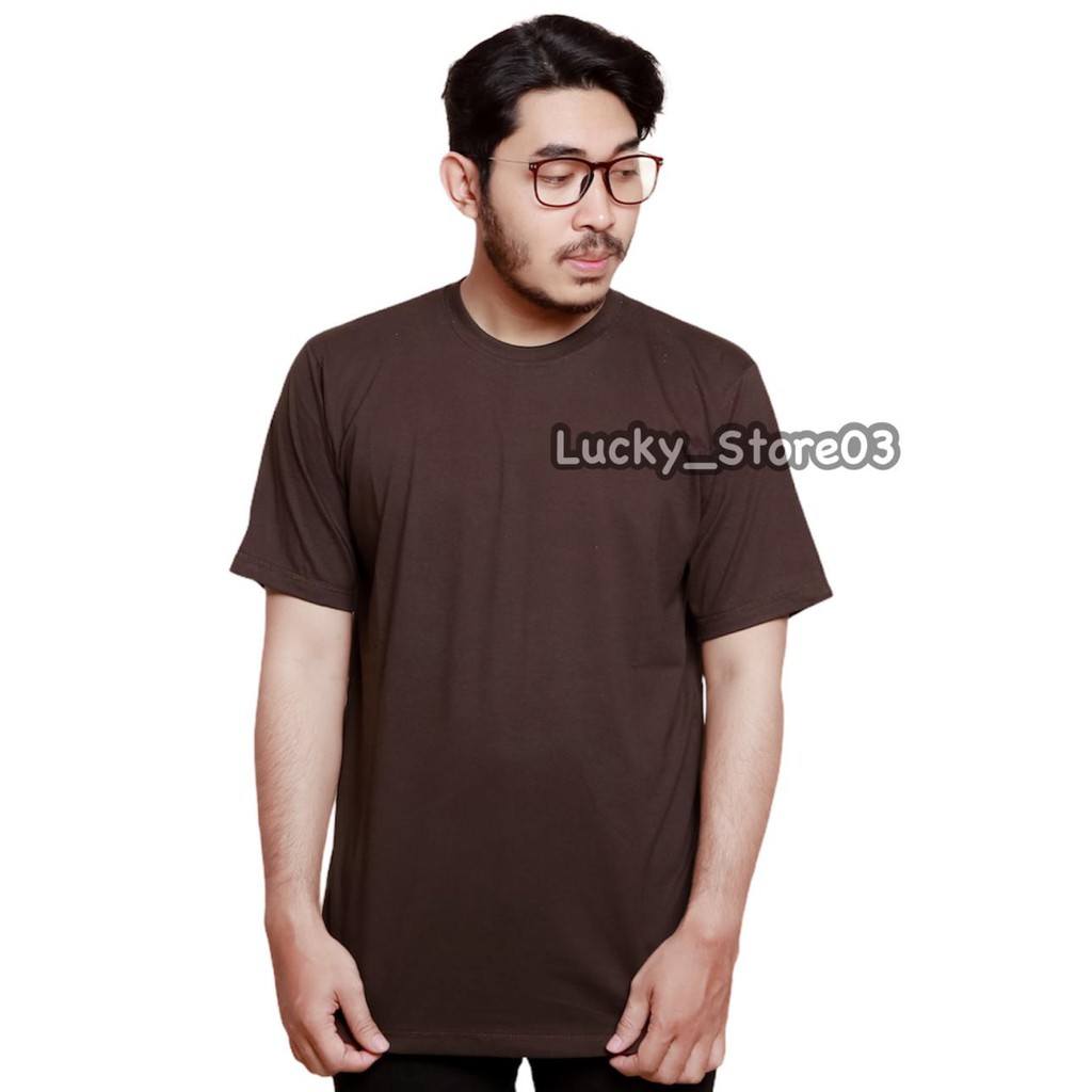 Kaos Polos Pria Coklat / atasan baju pria Coklat