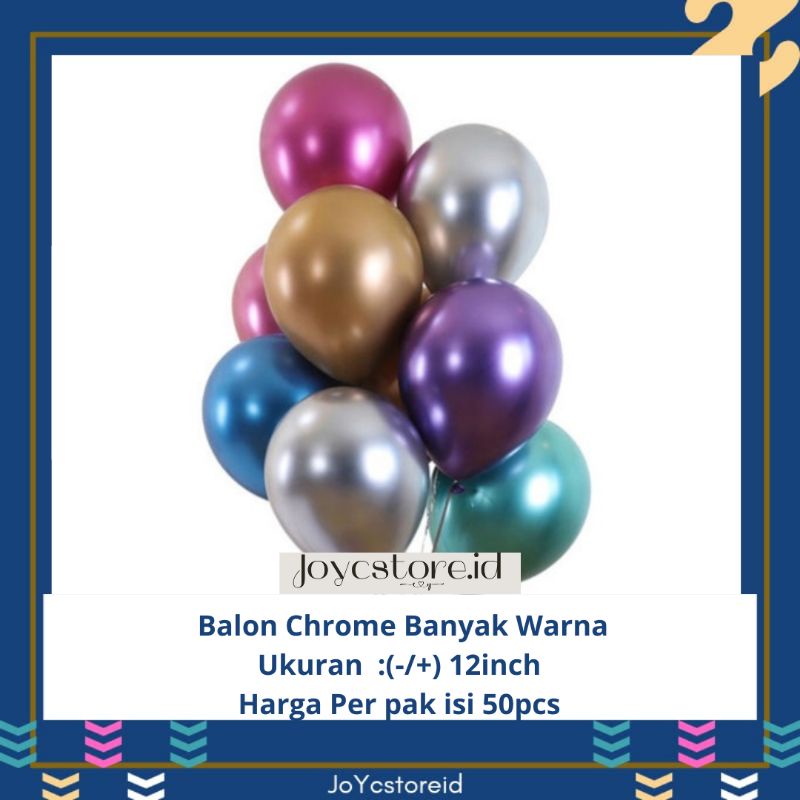 [ 5pcs ] Balon Chrome Warna | Balon Kilap | Balon Dekorasi | Dekorasi Balon / Balon Emas / Balon pvc