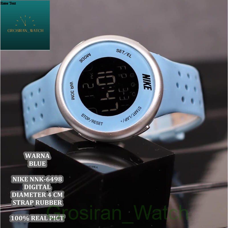 Jam Tangan Pria Sporty NIKE Digital Strap Rubber NK-29 [G_W]