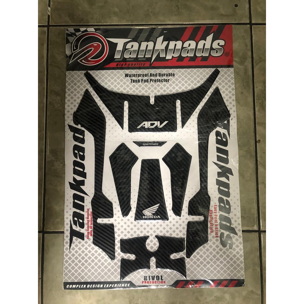 tankpad deck pad adv motif carbon hitam