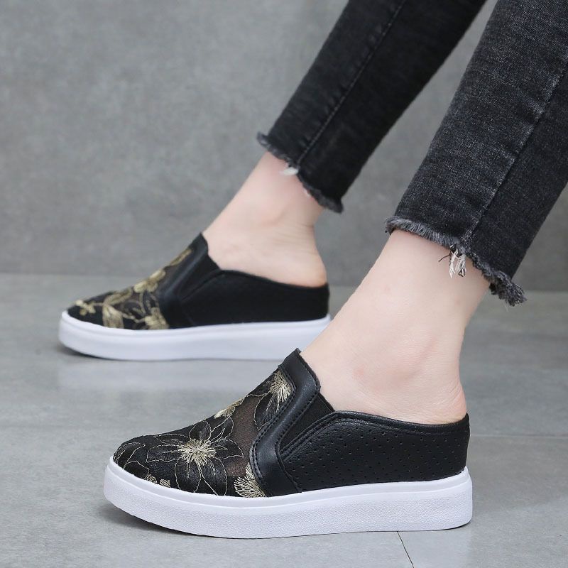 ( AMOUR ) Sepatu Wanita Wedges Brokat Import 812