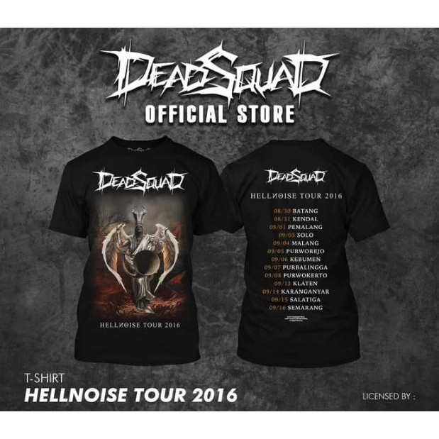 T-Shirt Dead Squad HellNoise Tour 2016 - Hitam, M