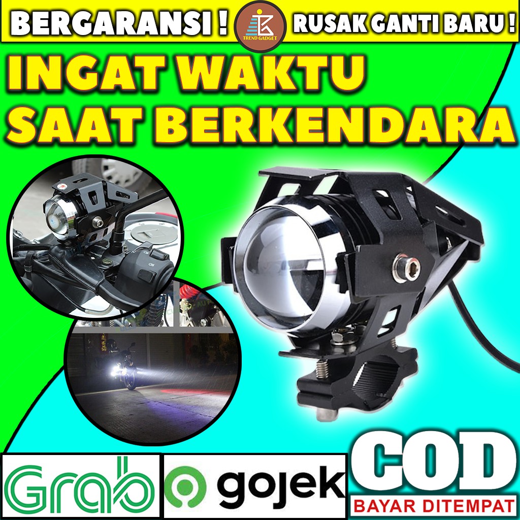 lampu tembak motor led super terang  sepeda motor mobil lampu depan paling terang waterproof motor b