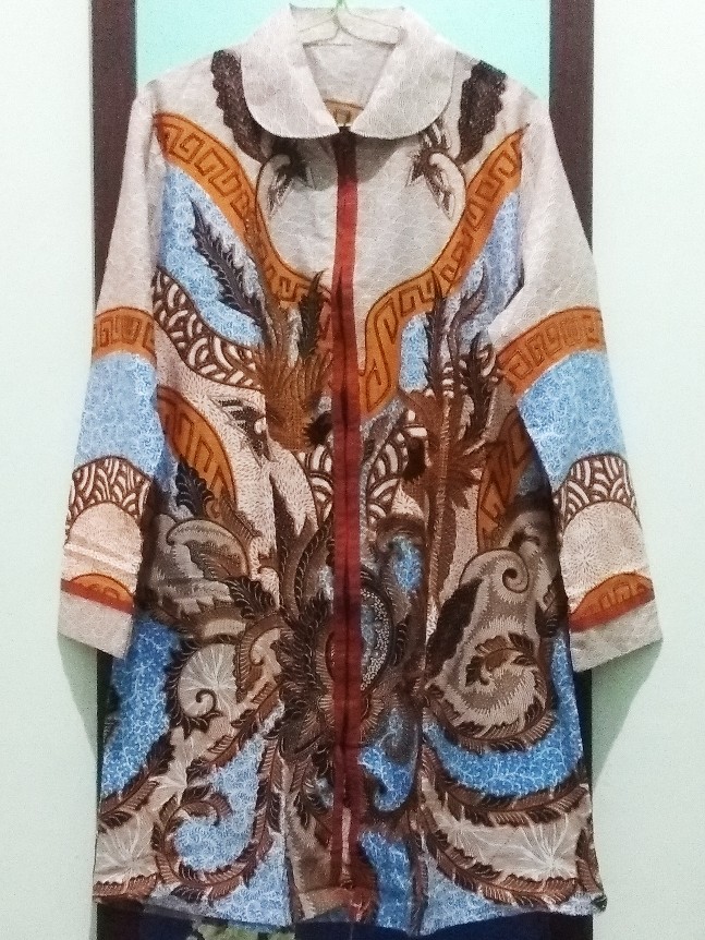 Tunik Batik Premium Zipper Busui Friendly Merak Kuning