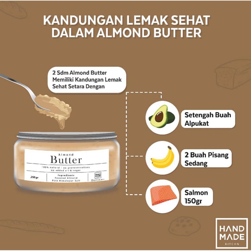 HANDMADE KITCHN Almond Butter - Selai Kacang Almond