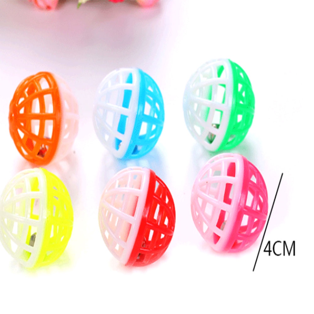 【COD Tangding】Pet Cat Toy Ball Plastic Ball Thin Ball Hollow Bell Ball 3.8cm