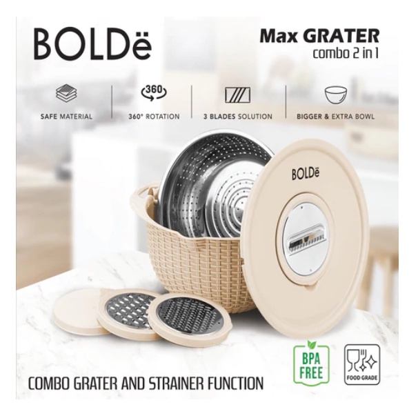 Bolde Max Grater Combo 2in1