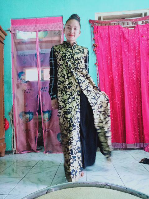 Longcardy Maxi Outer Wanita Batik Bakung