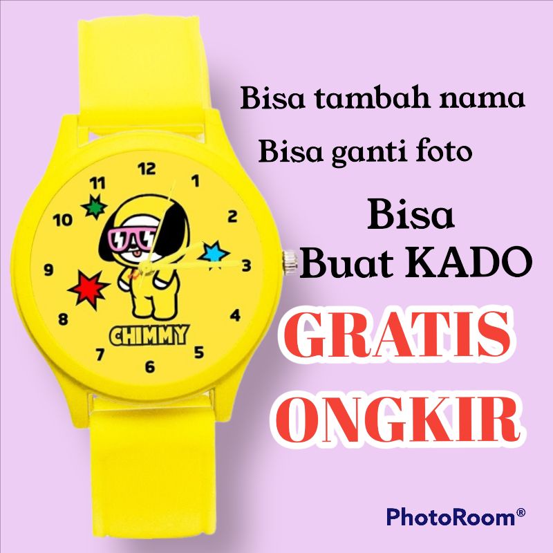 Jam Tangan Anak Perempuan Wanita Chimmy Chimchim BT21 Jimin BTS bisa request warna jam