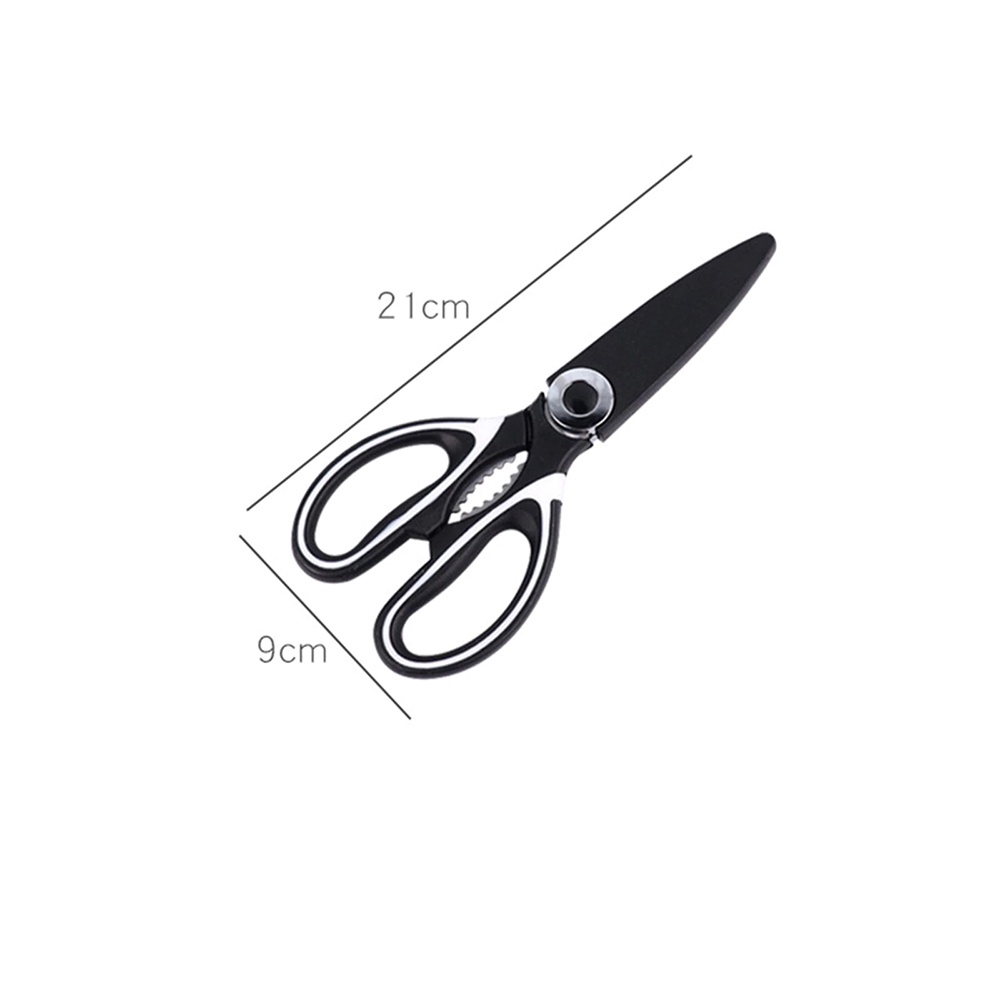 [TOSERBA_EMAK] - Jewel Gunting Daging Dapur Kitchen Meat Scissors Stainless Steel - HU13 - Black