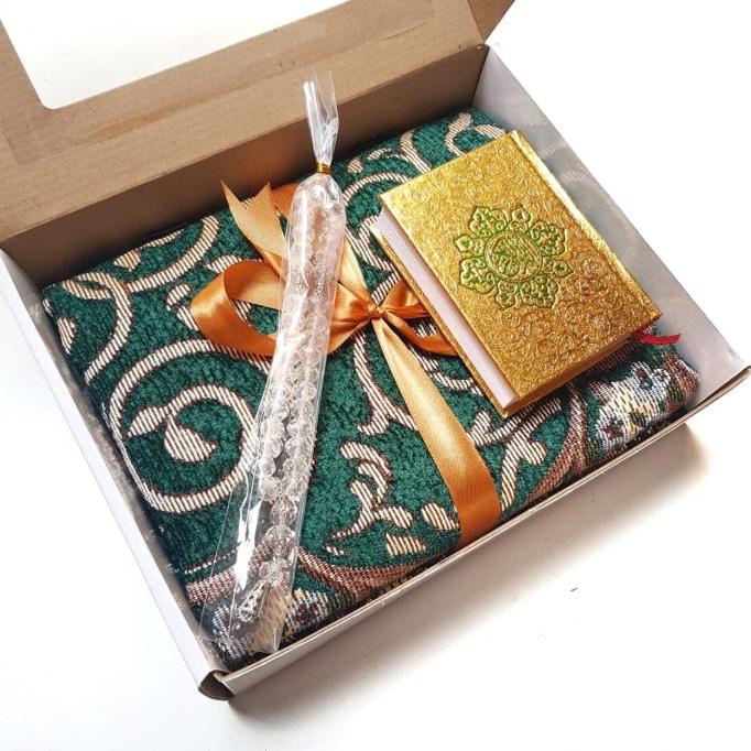 

[COD] SOUVENIR SAJADAH PREMIUM S9 TASBIH KRISTAL AL QURAN SAKU BOX JINJING [COD]