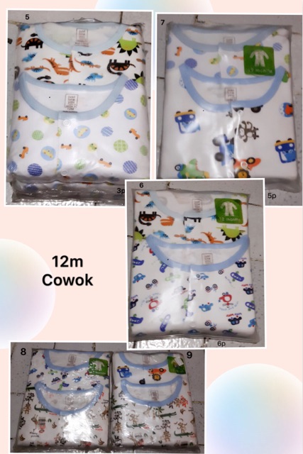 Jumper carte / romper carte / piyama bayi / baju tidur anak / sleepsuit carte isi 2