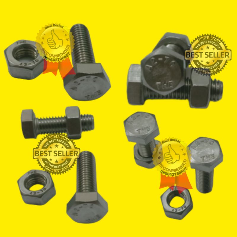 baut mur stainless m8x25 baut mur hexagon stainless m8 x 25 baut stainless 8x25 baut mur SUS 8x25