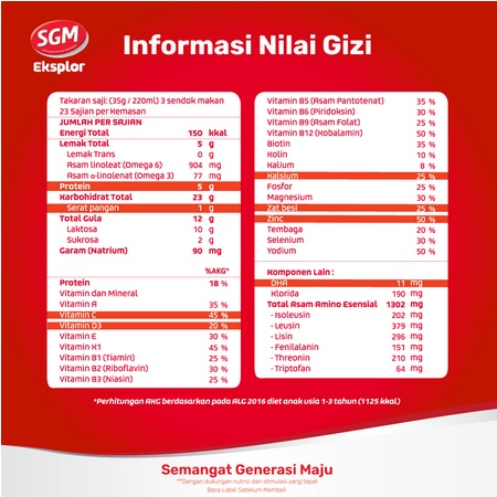 SGM Eksplor 1+ Plus vanila madu 900 gr