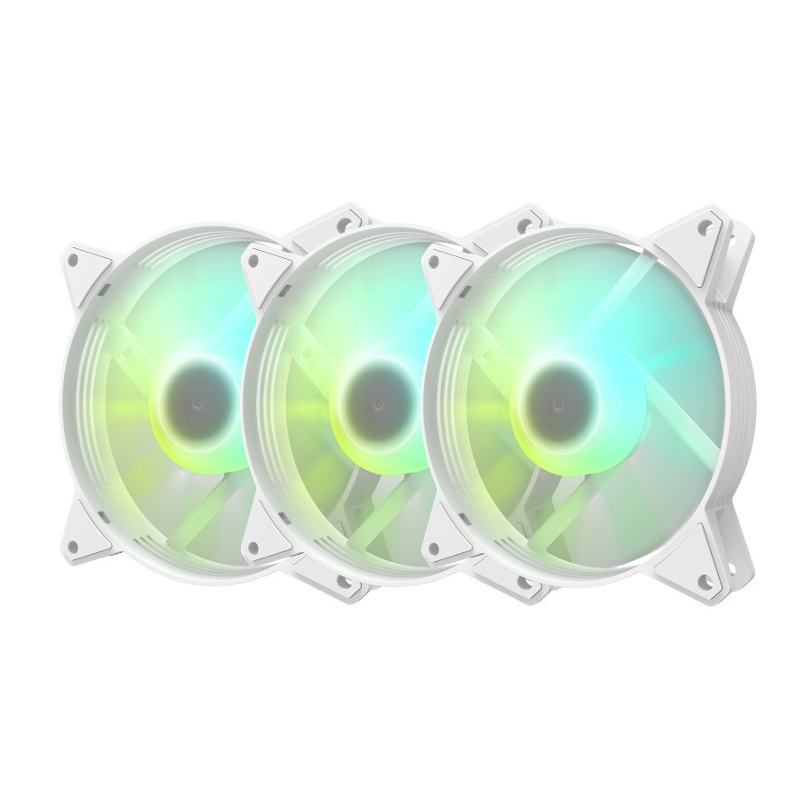 aigo darkFlash C6 3IN1 C6MS RGB LED 12CM Case Fan / Fan Case isi 3pcs - BLACK