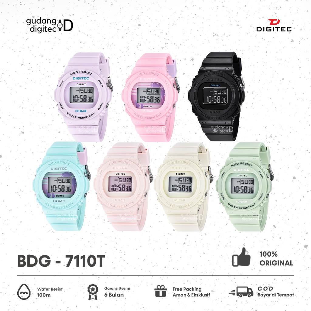 Jam tangan wanita Digitec BDG 7110 T DG-7110 DG7110 Watch Original