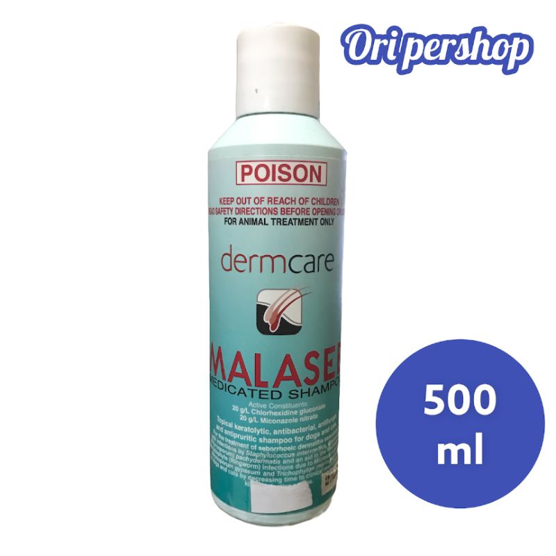 shampo anti jamur malaseb 500ml - medicated shampo untuk kucing &amp; anjing