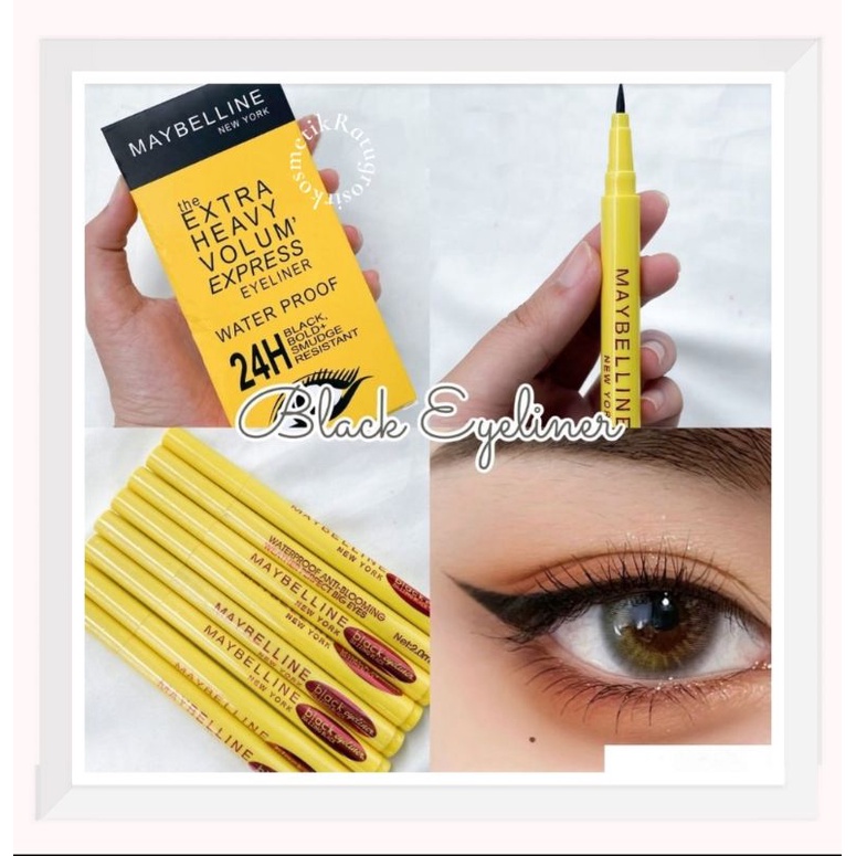 [ECER] EYELINER SPIDOL MAYBELLINE NEW YORK COVER BIRU/KUNING/UNGU