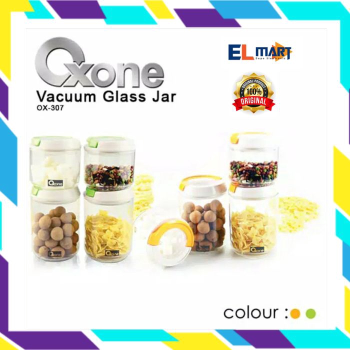 Toples kaca vacuum Oxone ox 307 - vacum glass jar 4pc OX307 Toples oxone vacum ox 307