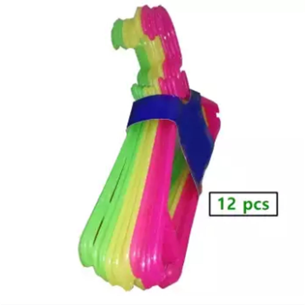 Hanger Baju Anak Warna Plastik Mercury Pelangi - isi 12 Pcs / Hanger plastik warna warni / Hanger Anak