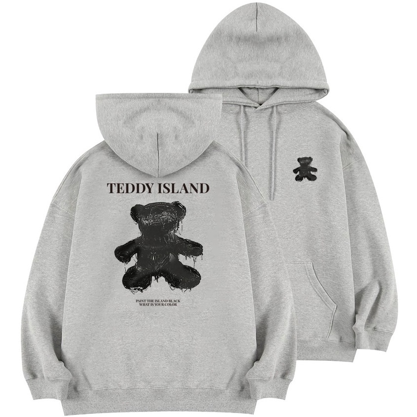 PABRIKHOODIE - HOODIE JUMPER TEDDY ISLAND  M-XXL (SABLON) {PRIA &amp; WANITA}