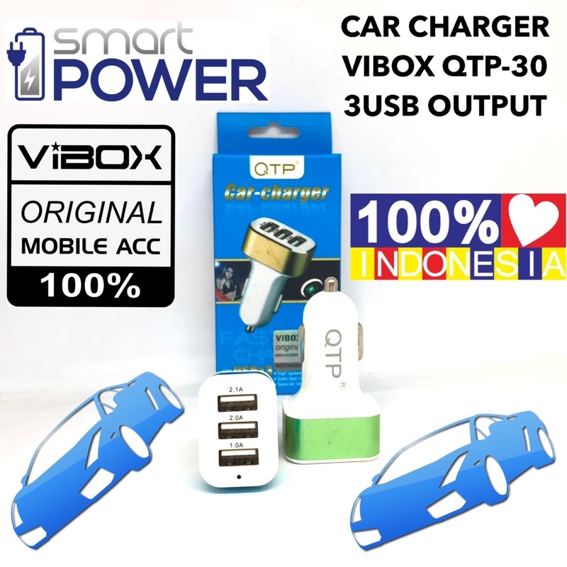 PROMO BATOK SAVER VIBOX 3USB QTP30 CHARGER MOBIL ORIGINAL VIBOX QTP-30 EDITION 2022