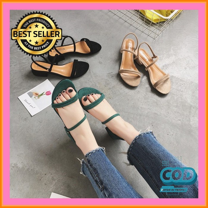 Hils Wanita Import Pasti Dikirim Fr Hils Hils Import Kl Lase Js49 Dh69 Sandal Tali  Wanita Heels M