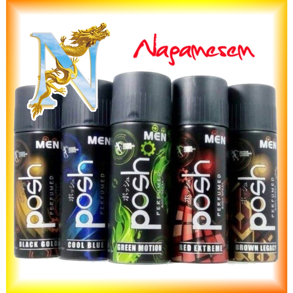 Posh Body Spray Perfumed Parfum Cologne Pria 150ml 150 ml Ori Posh Men