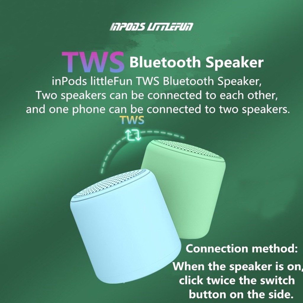 Speaker Bluetooth Macaron Mini Inpods 12 Little Fun TWS Wireless Mega Bass