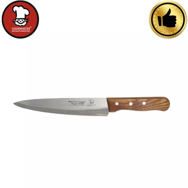 Cookmaster  Pisau Dapur Stainless Steel Gagang Kayu Piso Knife Handle 8 9 10 11 12 Inch