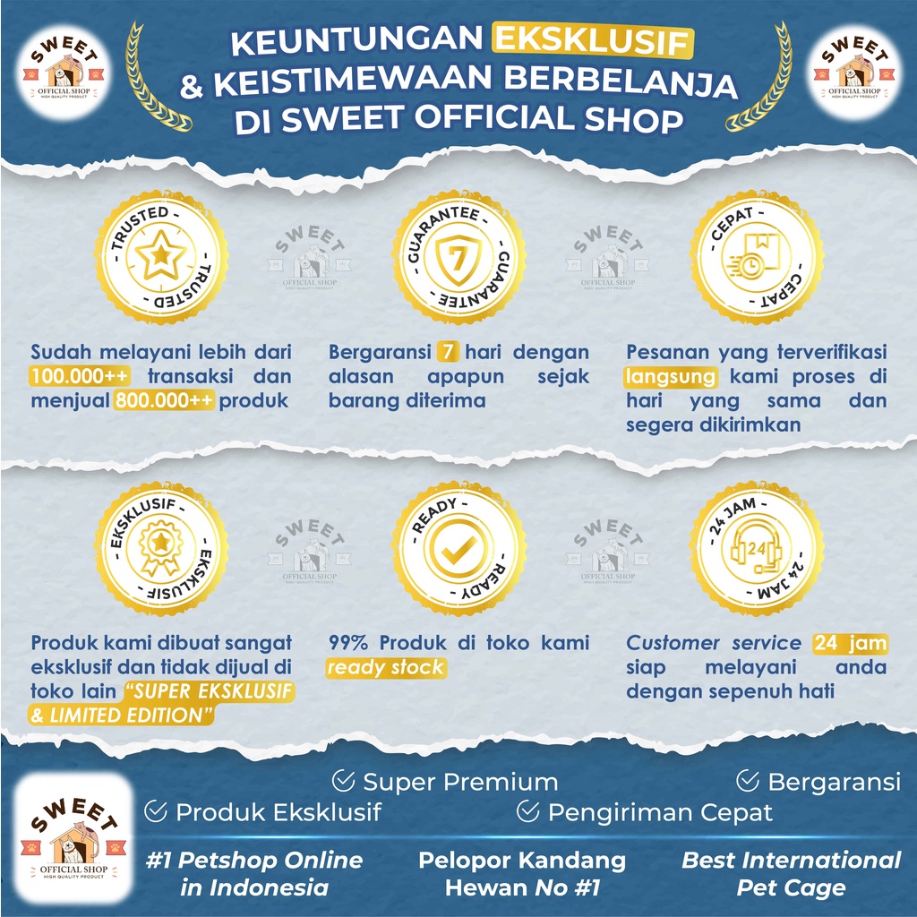 KANDANG KUCING BESI LIPAT SIZE M 40x30x30 -VALUE SERIES- IMPORT HIGH QUALITY - BEST PET CAGE KELINCI-1