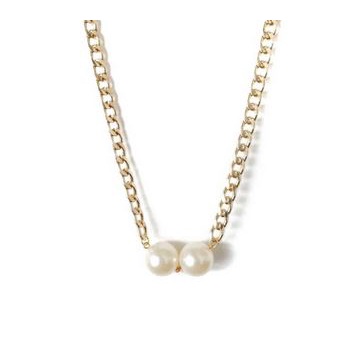 Kalung Panjang Korea Dua Mutiara Jumbo Kalung Hijab Pearl Korean Necklace