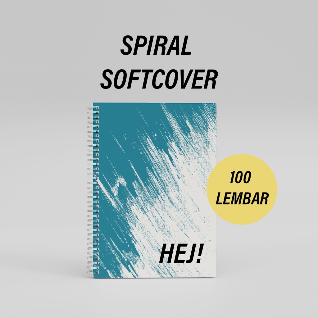 

Notebook Spiral Softcover Custom (Isi 100 Lembar)