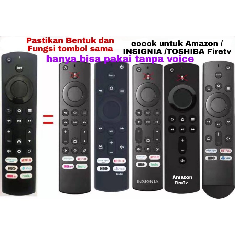 Remote Pengganti untuk Remote TV Toshiba Fire Insignia