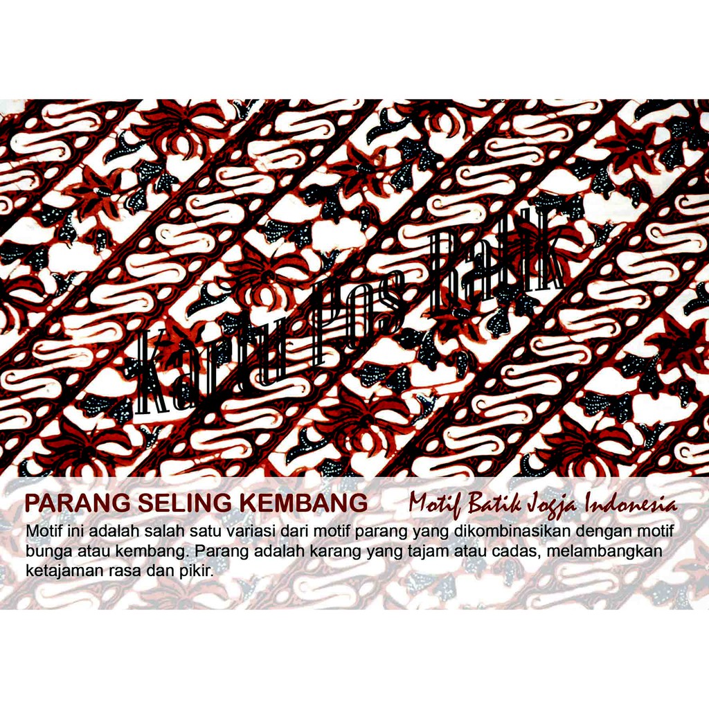 

POSTCARD KARTU POS BATIK MOTIF PARANG SELING KEMBANG