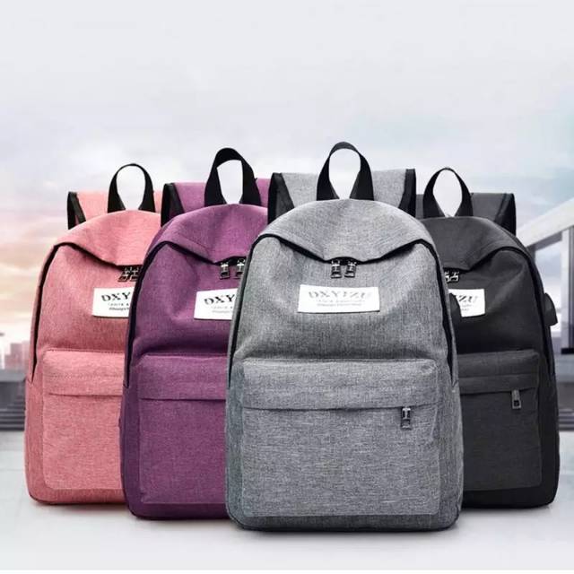 Backpack tas ransel multifungsi tas sekolah canvas