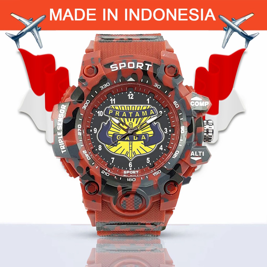 (EXCLUSIVE) JAM TANGAN GADA PRATAMA -SECURITY ARMY MERAH 1