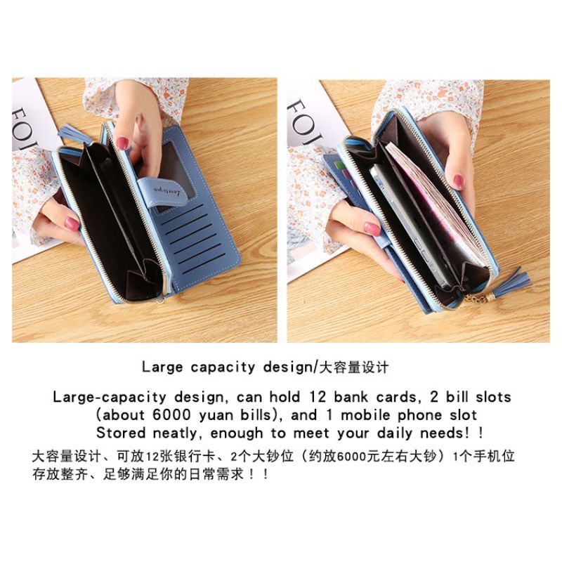 EV D 865-6 dompet panjang wanita  Koreaan style import  real pict