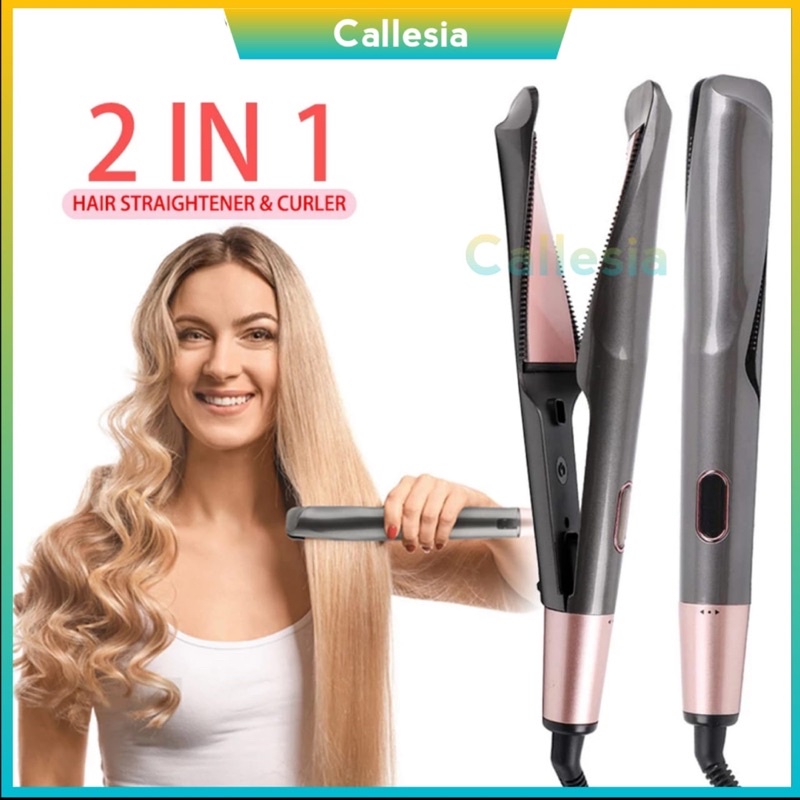 NEW CATOKAN 2IN1 curly & Straight PELURUS RAMBUT NEPTUNE Pengeriting Rambut Catokan 2 IN 1
