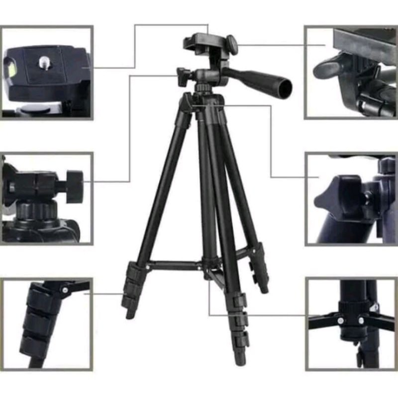 TRIPOD WEIFENG HITAM 3120 BLACK 1 METER PLUS HOLDER U UNIVERSAL WEIFENG