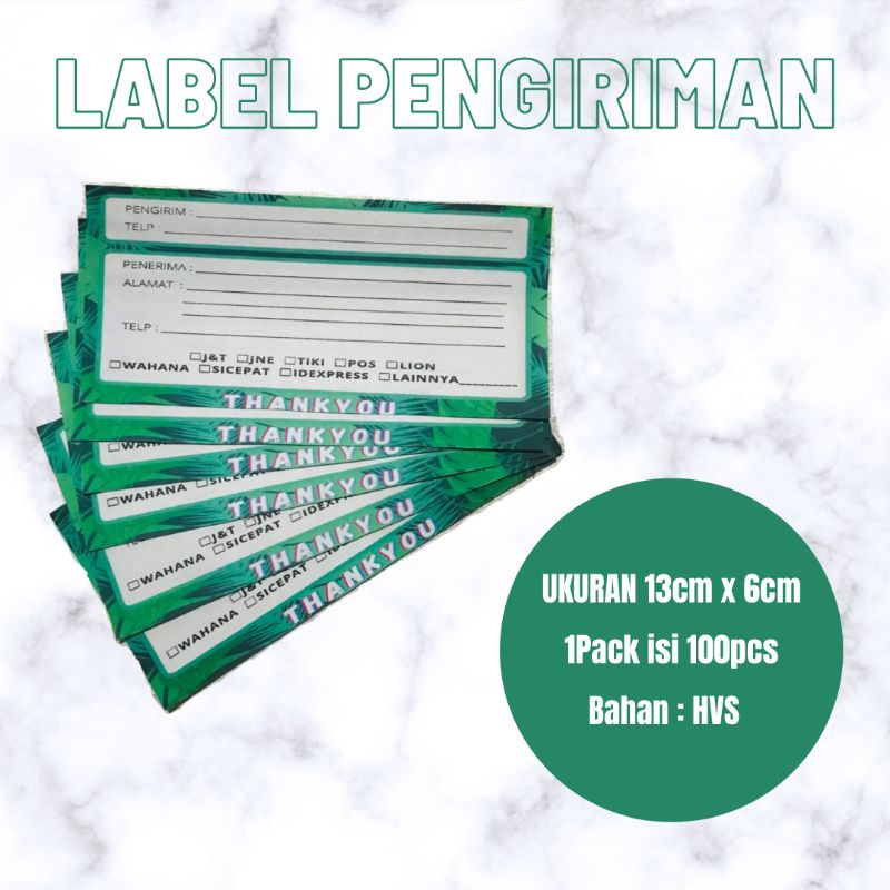 

LABEL PENGIRIMAN S&S