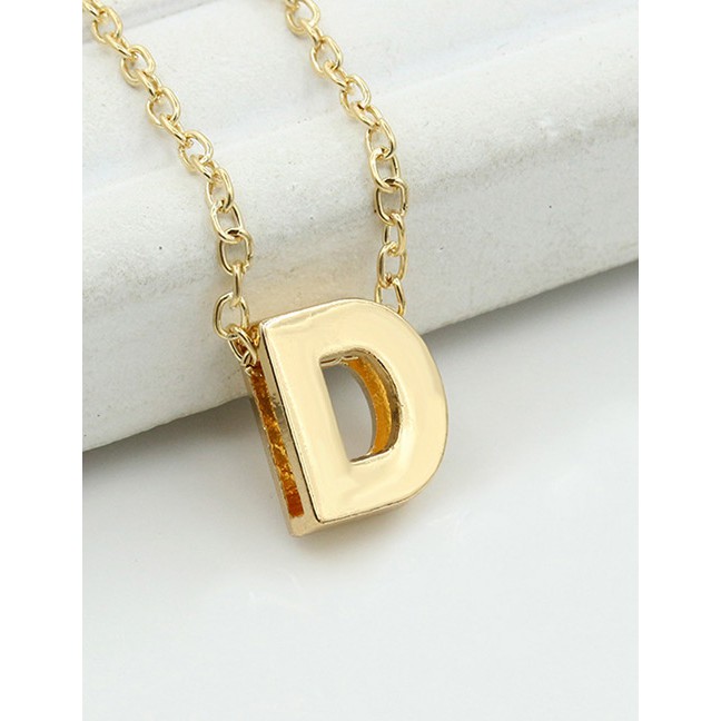 LRC Kalung Fashion Gold Color Letter A-I Shape Decorated E9284X